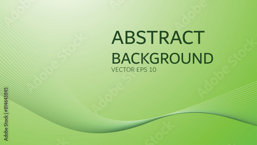 Green gradient abstract background with curve line for backdrop or presentation