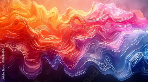 Vibrant, flowing color waves creating a dynamic abstract background 