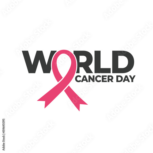 Pink ribbon to World Breast Cancer Awareness month. Bright Brest Cancer medical Post. Vector illustration.