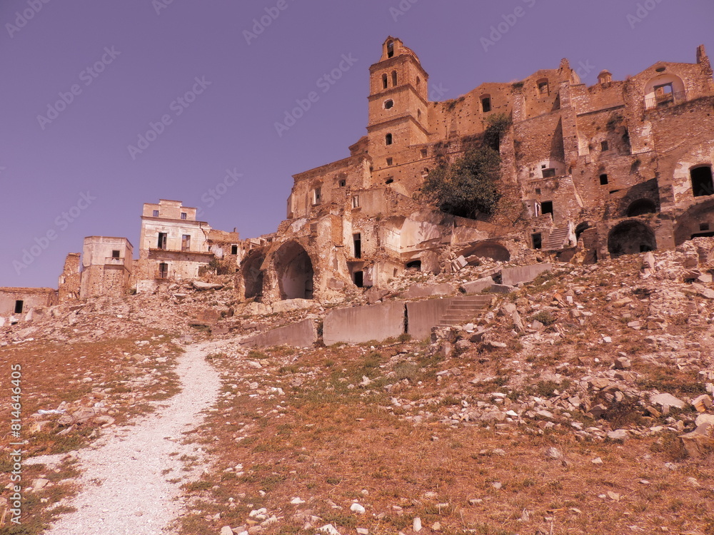 View of Craco, an abandoned town in the Basilicata region of southern Italy. View of Craco, an abandoned town in the Basilicata region of southern Italy.