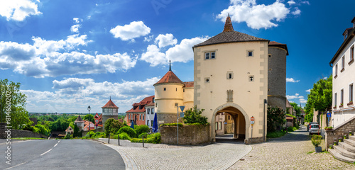 Falterturm und mittelalterliche Stadtbefestigung von Dettelbach am Main, Unterfranken, Bayern, Deutschland photo