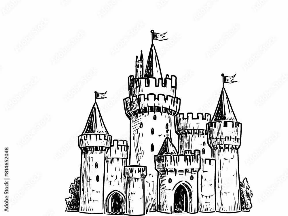 Obraz premium castle on the background