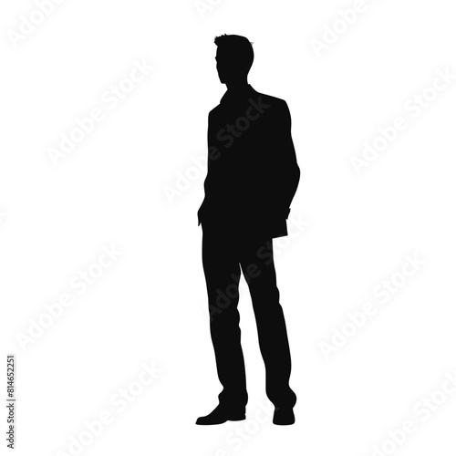 Side View Male Silhouette Standing