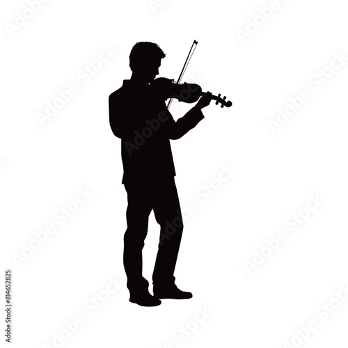 Male Violinist Performance Silhouette