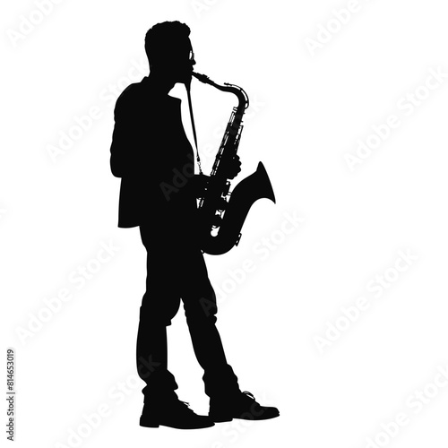 Male Saxophonist Performance Silhouette