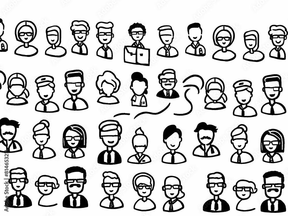 Set of hand drawn icons Set of hand drawn icons