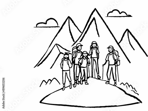family on the mountain