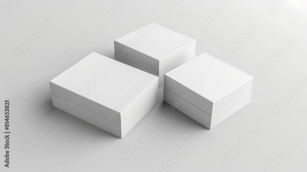 Box Template. Business Card Design with Three-Dimensional Abstract Graphic Box Template. Business Card Design with Three-Dimensional Abstract Graphic