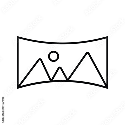 panorama icon with white background vector stock illustration