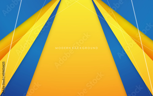 Illustration vector graphic of abstract background blue and yellow overlap layers modern