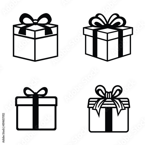 Present gift box icon