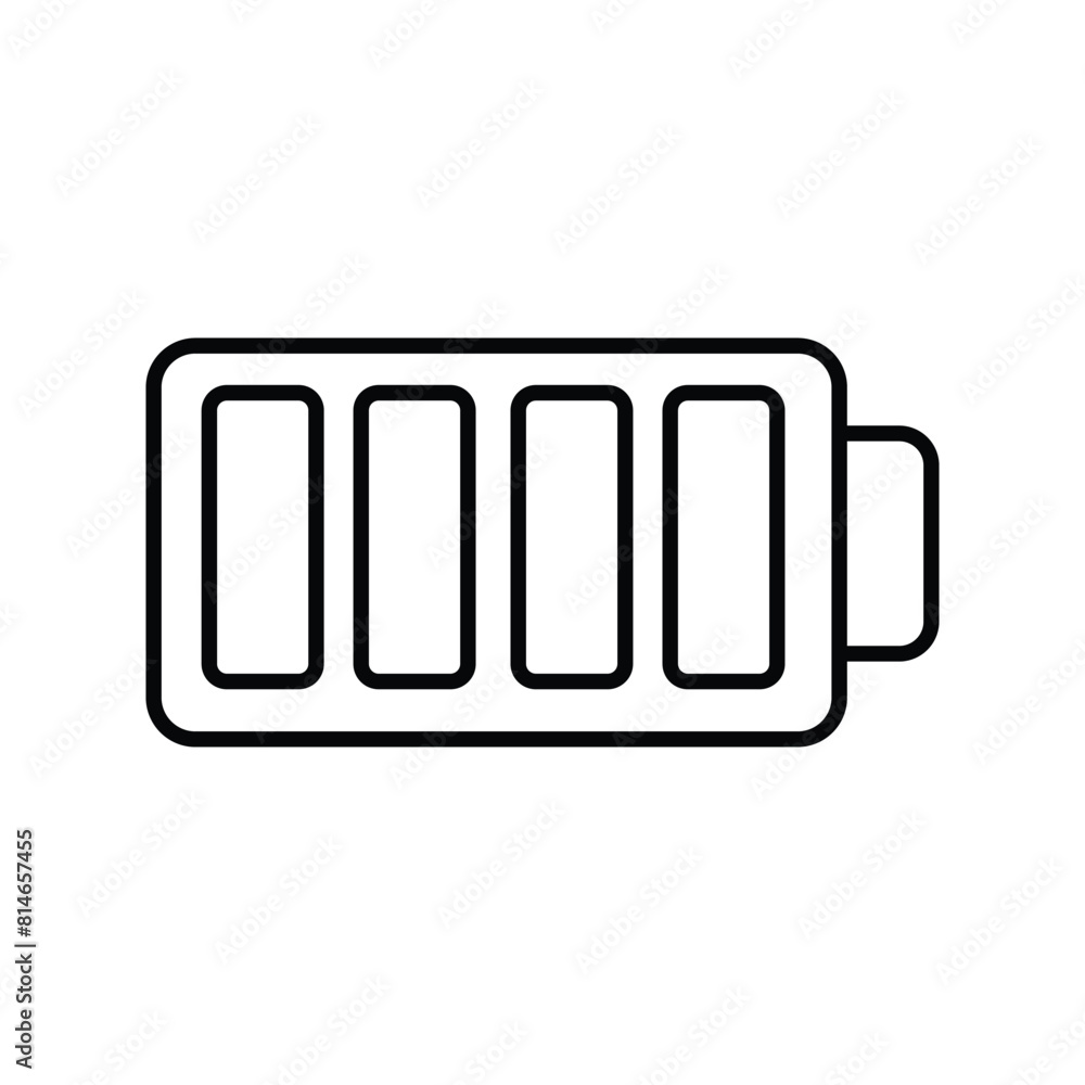 full battery icon with white background vector stock illustration full battery icon with white background vector stock illustration