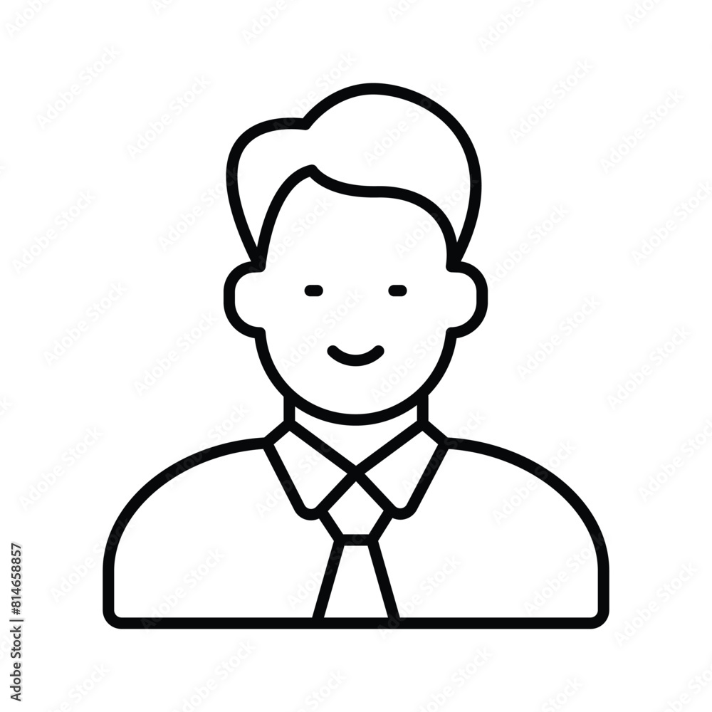 Male avatar showing concept icon of manager in modern style Male avatar showing concept icon of manager in modern style