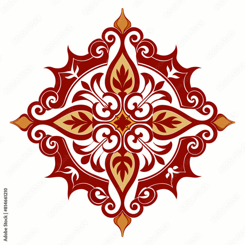 Ornamental Design Baroque Element vector illustration