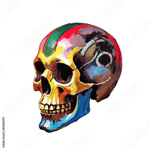 Human head skull. Isolated ...