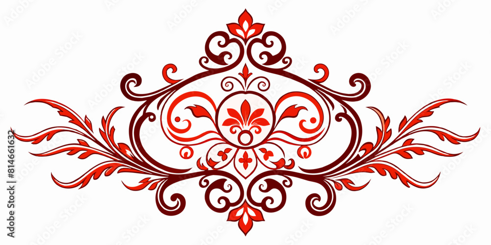 Ornamental Design Baroque Element vector illustration Ornamental Design Baroque Element vector illustration