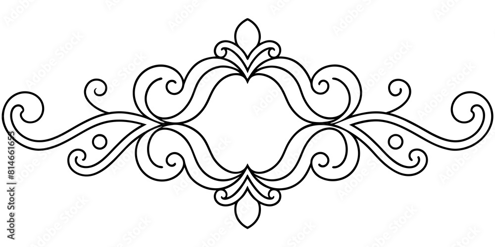Ornamental Design Baroque Element vector illustration Ornamental Design Baroque Element vector illustration