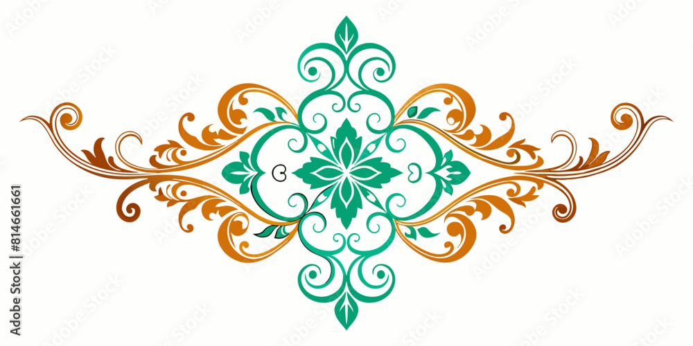 Ornamental Design Baroque Element vector illustration Ornamental Design Baroque Element vector illustration