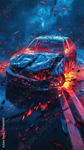 Cutting Edge Collision Showcase Showcasing Advanced Safety Systems in a High Speed Automotive