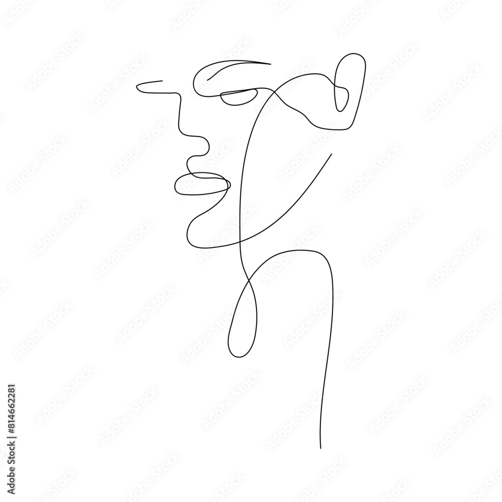Abstract Face Line Drawing Abstract Face Line Drawing
