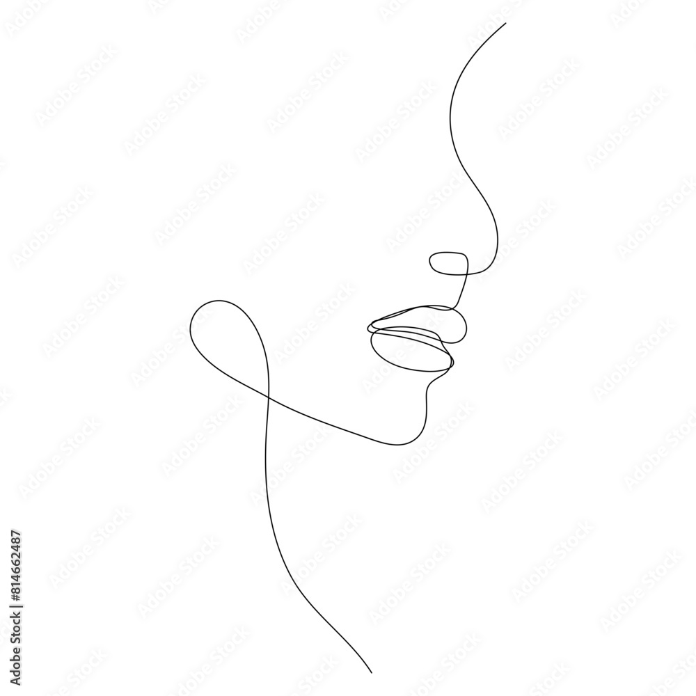 Abstract Face Line Drawing Abstract Face Line Drawing