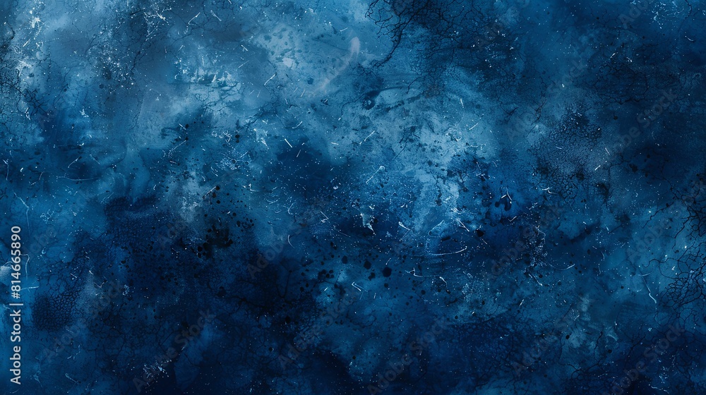 Abstract blue painting. Deep blue texture.