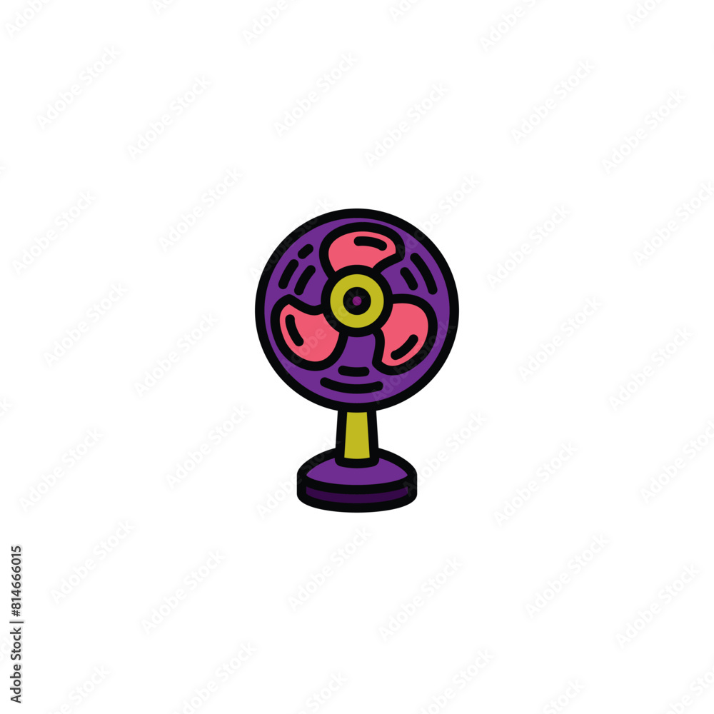 Original vector illustration. A table fan. A contour icon. Original vector illustration. A table fan. A contour icon.