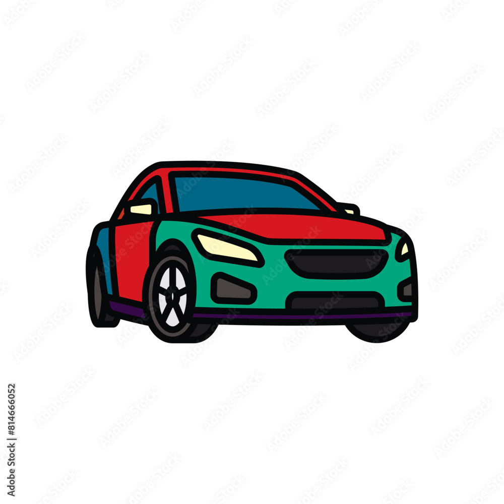 Original vector illustration. A passenger car. A contour icon. Original vector illustration. A passenger car. A contour icon.
