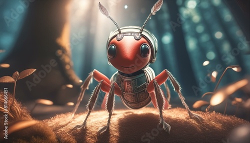 Little red ant knight photo