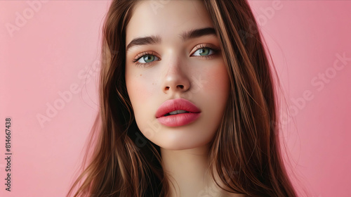 A young woman with freckles on her face.