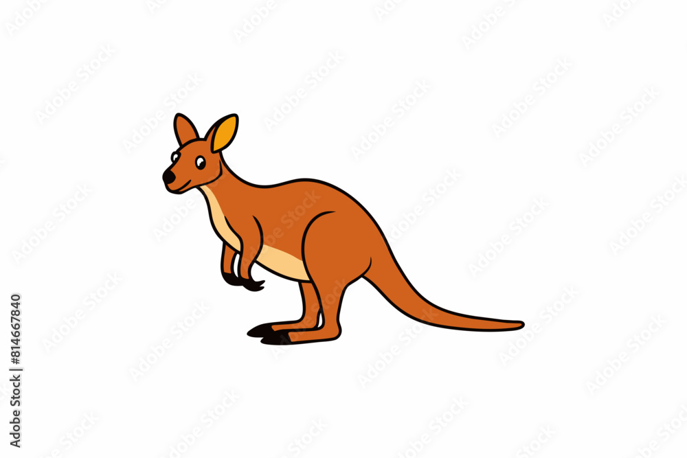 wallaby cartoon vector illustration wallaby cartoon vector illustration