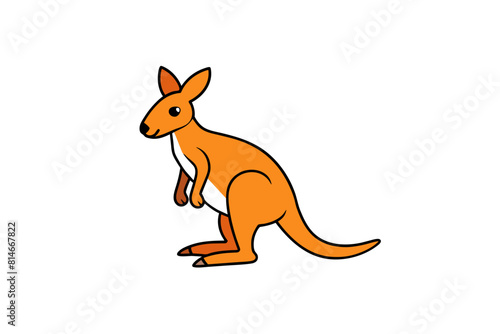 wallaby cartoon vector illustration