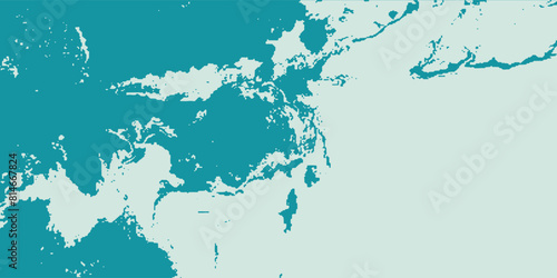Green - turquoise background divided by diagonal. Vector illustration Background into two colors with halftone
