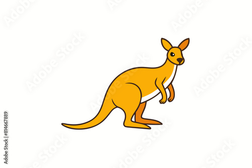 wallaby cartoon vector illustration