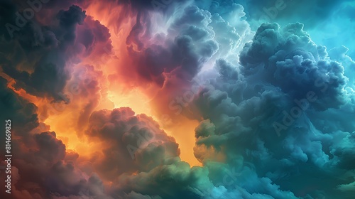 The image is a beautiful and awe-inspiring depiction of a stormy sky