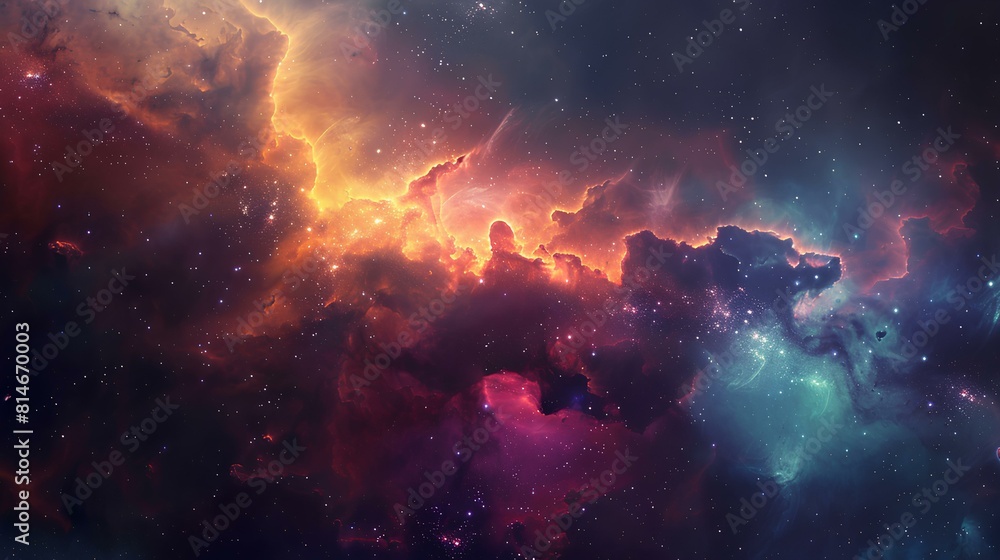 The image is an abstract painting of a nebula. It has a vibrant mix of colors. It is a beautiful and unique piece of art that would be perfect for any home or office. The image is an abstract painting of a nebula. It has a vibrant mix of colors. It is a beautiful and unique piece of art that would be perfect for any home or office.