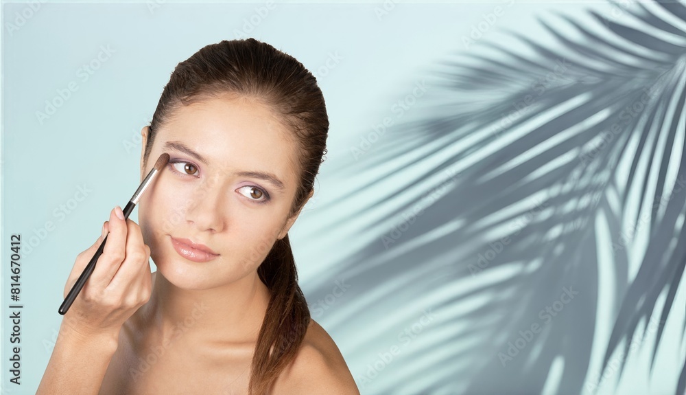 Beauty portrait of young woman for cosmetics concept. Beauty portrait of young woman for cosmetics concept.