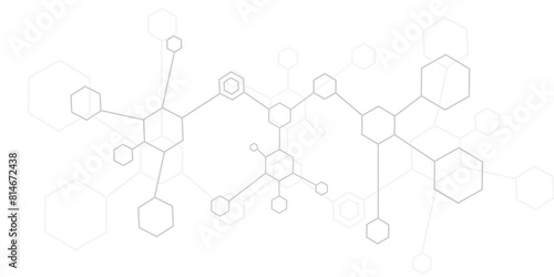 Molecule structure abstract tech background, Creative idea for medical, technology or science design
