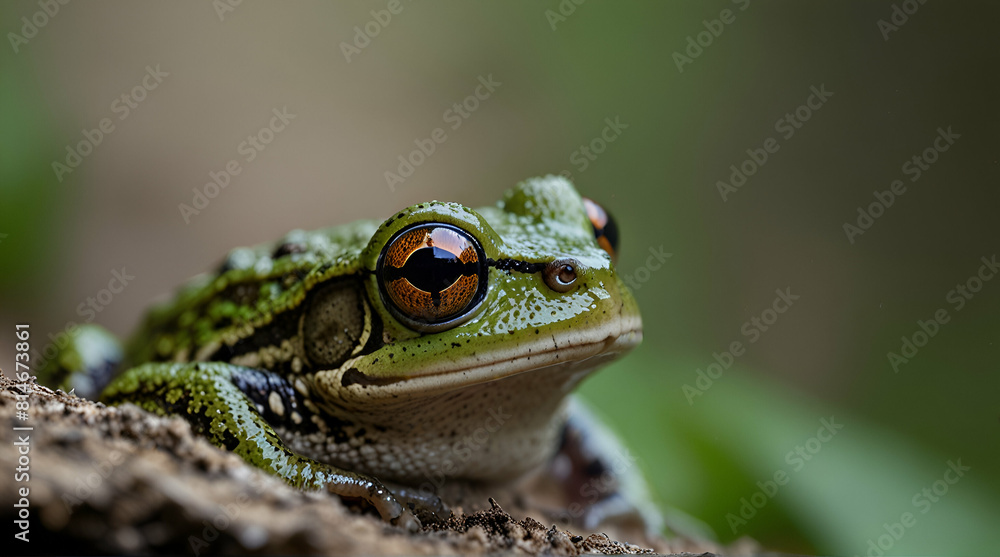 Frog peeking out, Generative.AI
