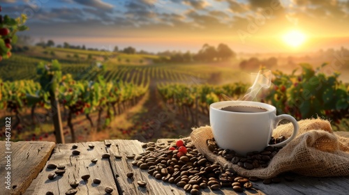 A Morning Coffee in the Vineyard photo