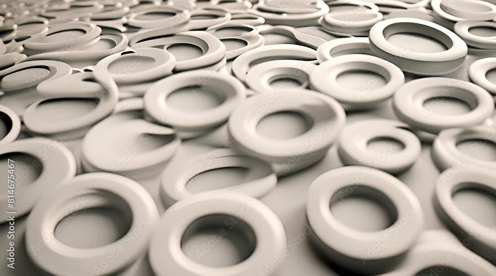 A close-up view of a pile of white circles with a textured background. A close-up view of a pile of white circles with a textured background.