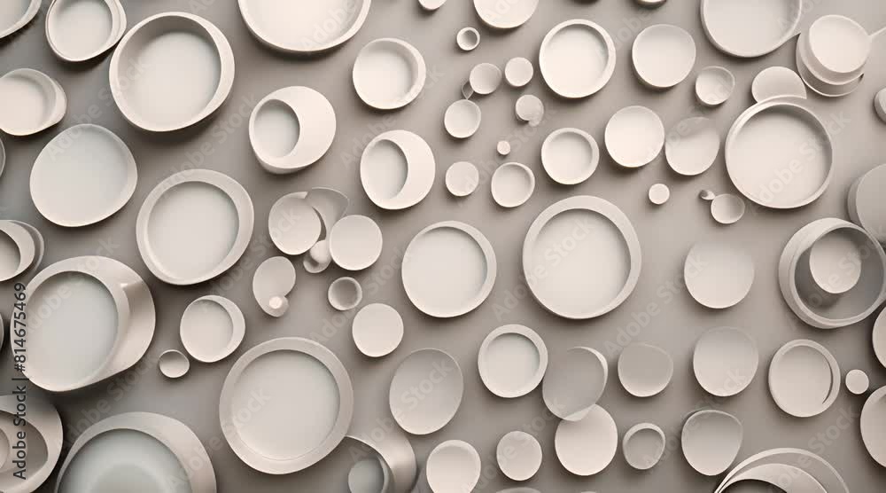 A close-up view of a pile of white circles with a textured background. A close-up view of a pile of white circles with a textured background.