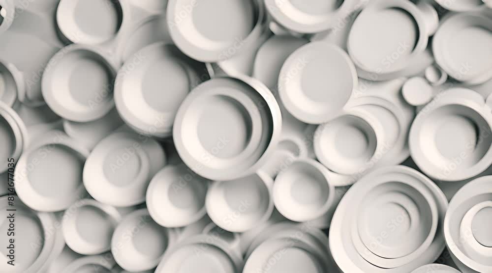 A close-up view of a pile of white circles with a textured background. A close-up view of a pile of white circles with a textured background.