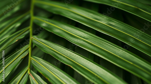 Striped of palm leaf, Abstract green texture background