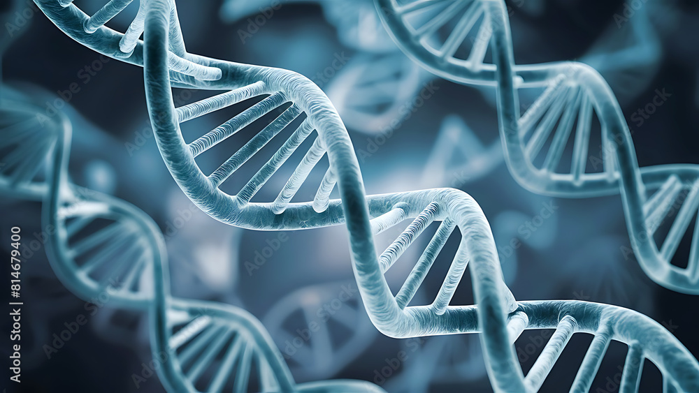 Exploring the Depths of DNA Science in a Blue 3D Abstract Background. Exploring the Depths of DNA Science in a Blue 3D Abstract Background.
