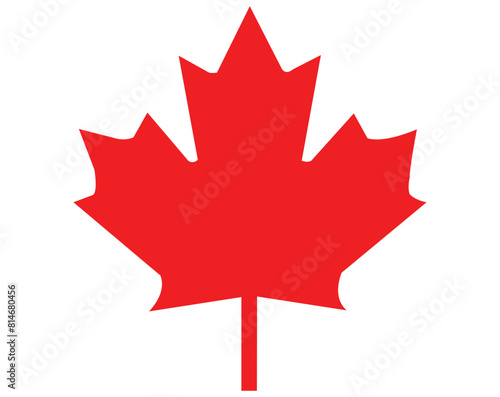 Autumnal Maple leaf icon . Seasonal Foliage Icon in Solid Flat Style isolated on white bg
