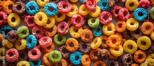 Background full of cereal. Product photography. Cereal background.