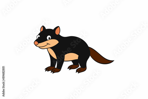 tasmanian devil cartoon vector illustration photo