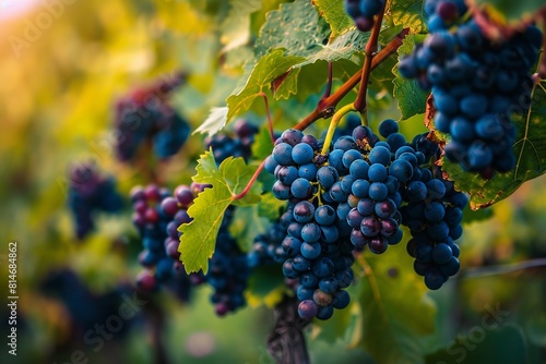Wallpaper Mural Large bunches of wine grapes hang from an vine in warm afternoon light Torontodigital.ca