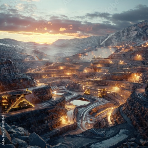 Sustainable Gold Mining with Integrated Renewable Energy Solutions in a Breathtaking Mountain